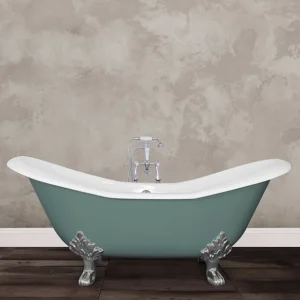 Hurlingham Banburgh Large Cast Iron Roll Top Bath (1825x780mm) with Feet