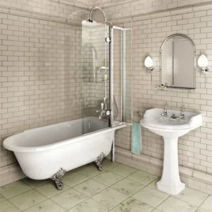 Burlington Hampton RH 1500mm Showering Bath + Legs