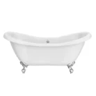 earl1750doubleendedrolltopslipperbathwithchromeballclawfeetd1