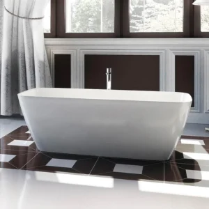 Clearwater Vicenza Natural Stone Hand Polished White Bath - 1800 x 800mm