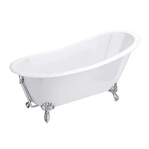 thamescastironbathwithchromefeetdetail4 thamescastironbathwithchromefeetdetail4