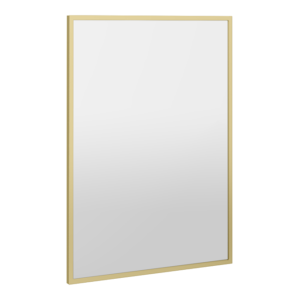 Arezzo Brushed Brass Square Edge 700 x 500 Mirror