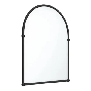 Chatsworth Traditional 673 x 490mm Arched Mirror - Matt Black