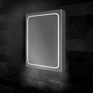 HIB Vapor 50 LED Illuminated Aluminium Mirror Cabinet