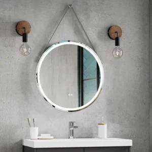 Arezzo Chrome 600mm Round LED Illuminated Anti-Fog Bathroom Mirror