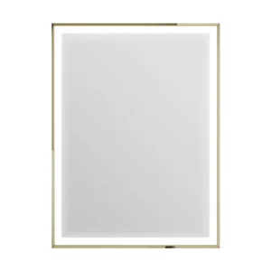 Heritage Kingston Vintage Gold 600 x 800mm Illuminated Rectangle Mirror with Demister Pad