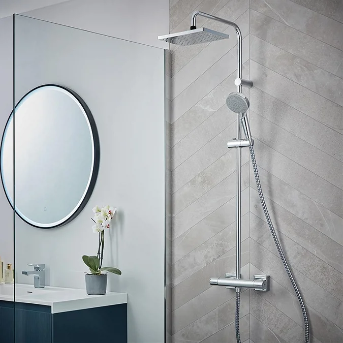 hansgrohe Vernis Shape EcoSmart Showerpipe 230 Thermostatic Shower ...