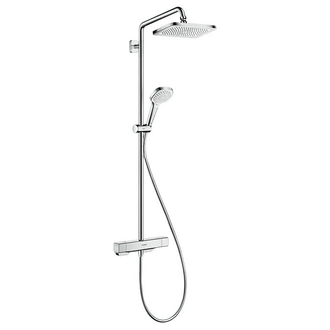 hansgrohe Croma E Showerpipe 280 EcoSmart 9 l/min Thermostatic Shower ...