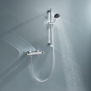 Grohe Precision Flow Thermostatic Shower Mixer 1/2" with Shower Set - Chrome