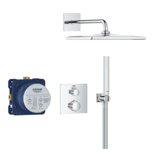 Grohe Precision Thermostat Concealed Shower System with Vitalio Rain Mono 310