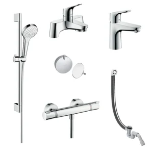 hansgrohe Over Bath Taps & Shower Package