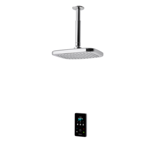 Triton ENVi 9.0KW Electric Shower with Ceiling Fed Fixed Head Kit - Silver