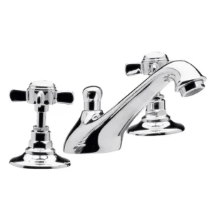 Traditional 3 Tap Hole Basin Mixer - Chrome