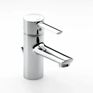 Roca Targa Chrome Basin Mixer Tap with Pop-up Waste - Bath Head