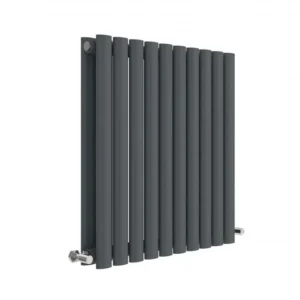 Hudson Reed Revive 600 x 586mm Horizontal Double Panel Radiator - Anthracite