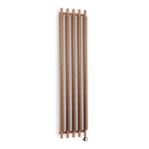 Terma Ribbon V E (Bluetooth Controlled) H1800 x W490mm Bright Copper Electric Radiator with 1kw MOA Blue Element